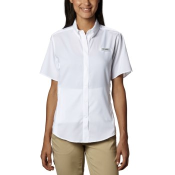 Columbia PFG Tamiami II Short Sleeve, Camisa Blancos Para Mujer | 321649-BQN